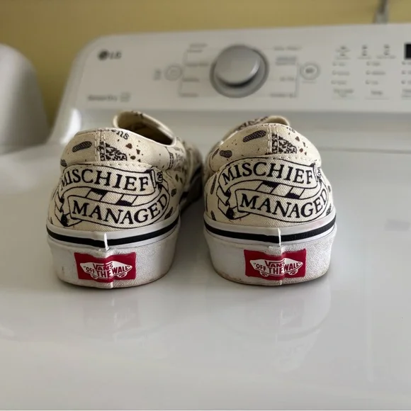 Vans Harry Potter Marauders Map Print Shoes - Cream - Picture 2 of 3